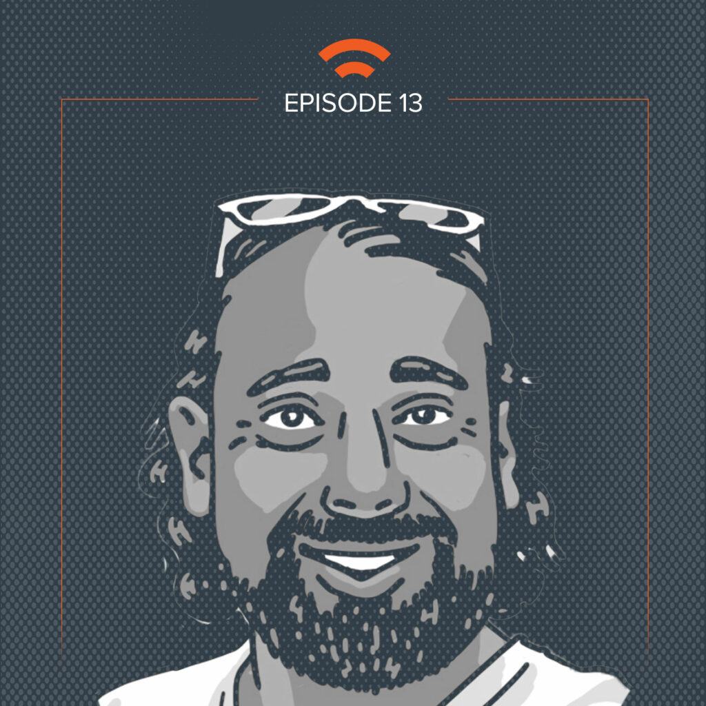 Podcast cover art with Dr. Nabarun Dasgupta illustration.