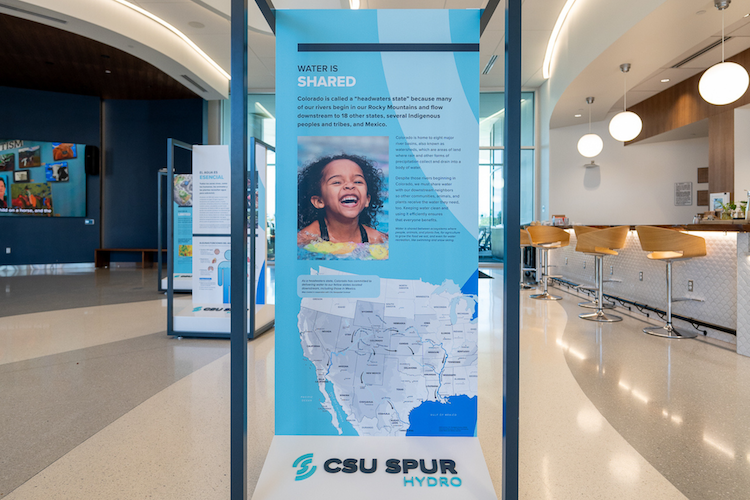 Vertical panel showing information on water usage.